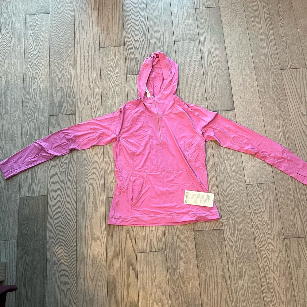 Lululemon Pink Hooded Quarter Zip